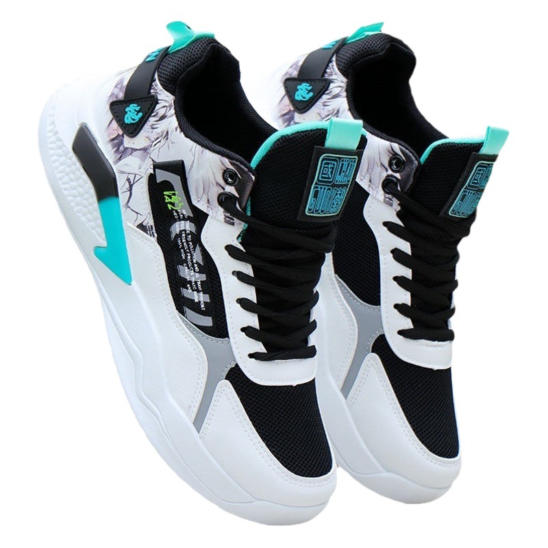 Teenager sneaker men's 2025 new mesh breathable basketball shoes Korean fashion light running shoes manufacturers