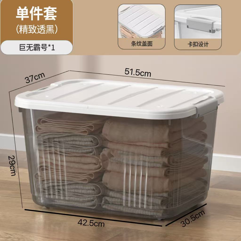 Picture of Transparent Storage Box Plastic Box with Lid Satchel Storage Box Large and Small Clothing Storage Box Organizer Box with Lid