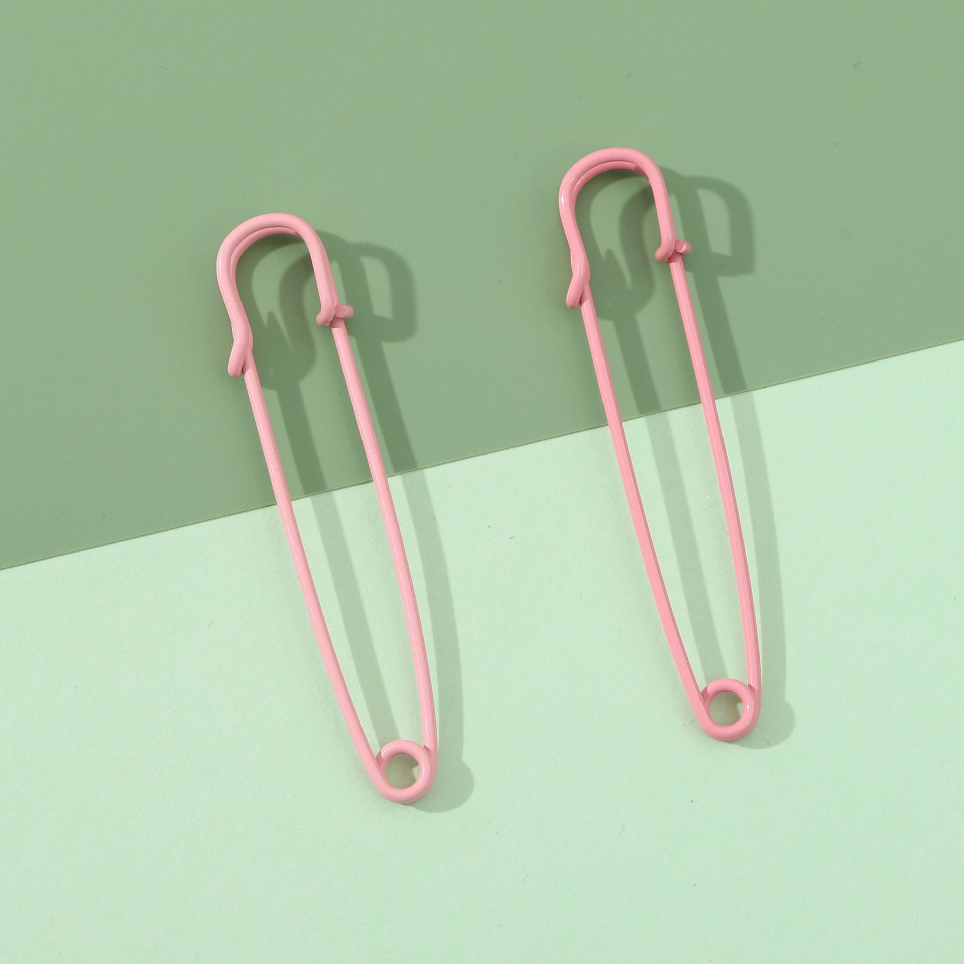 Picture of Japanese and Korean Color Metal Paint Oversized Pin DIY Handmade Jewelry Accessories Shawl Wool Buckle Safety Pin Brooch
