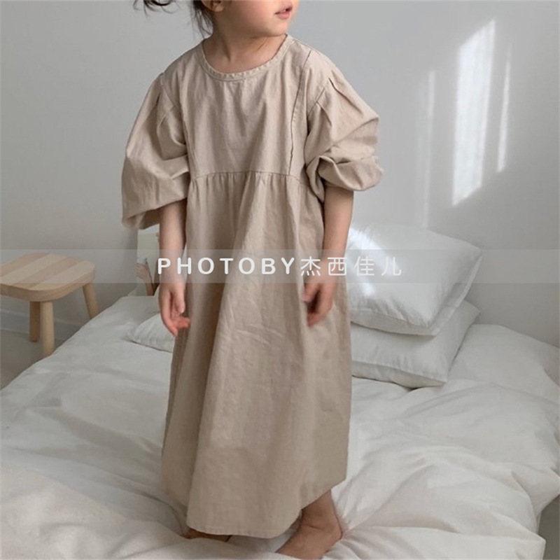 Picture of Spot Spring and Autumn New Korean Style Versatile Fashionable Parent-Child Clothing Cotton Mother-Daughter Skirt Mother-Daughter Clothing Breathable Casual