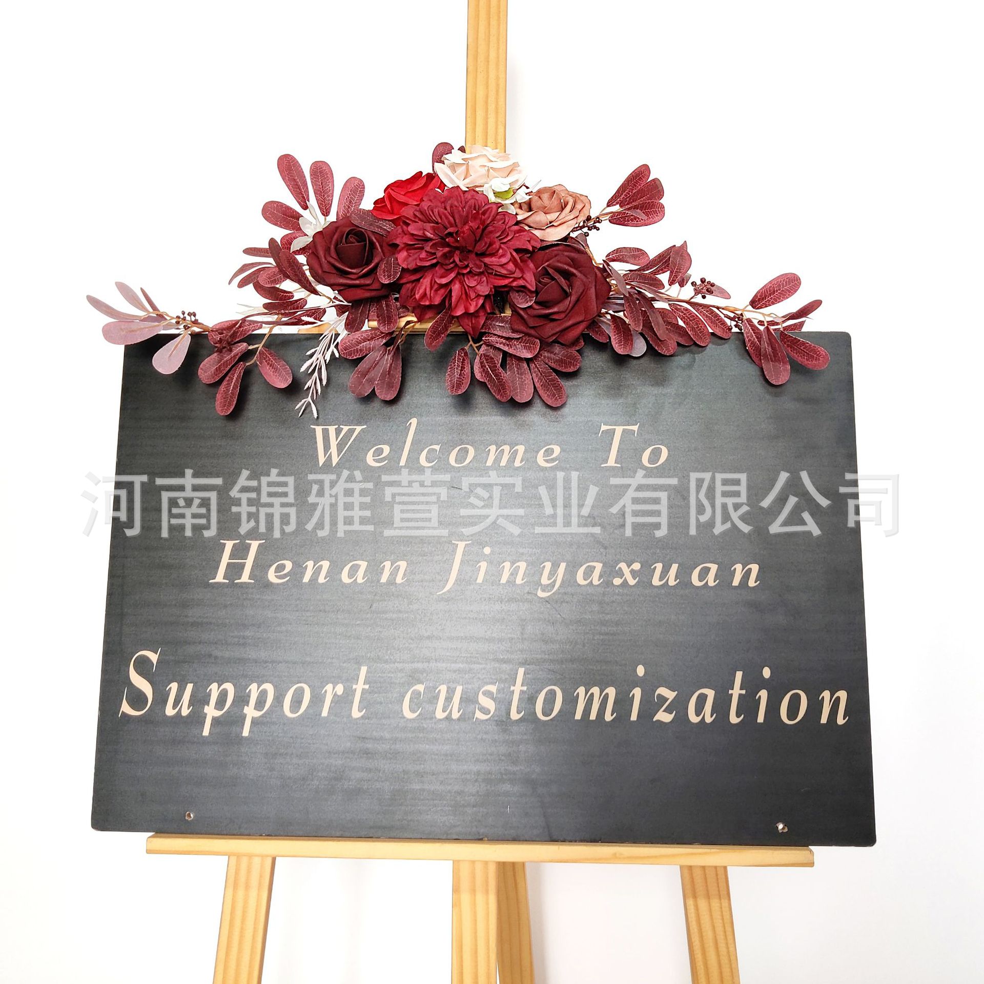 Picture of Cross-border Amazon artificial arch simulation flower wedding tag flower welcome flower row background decoration manufacturers supply