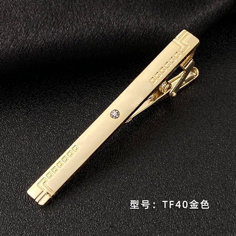 Picture of Men's Tie Clip Manufacturer Direct Sales Yiwu Cross-Border Business Metal Tie Clip Tieclips Bow Tie Business Style