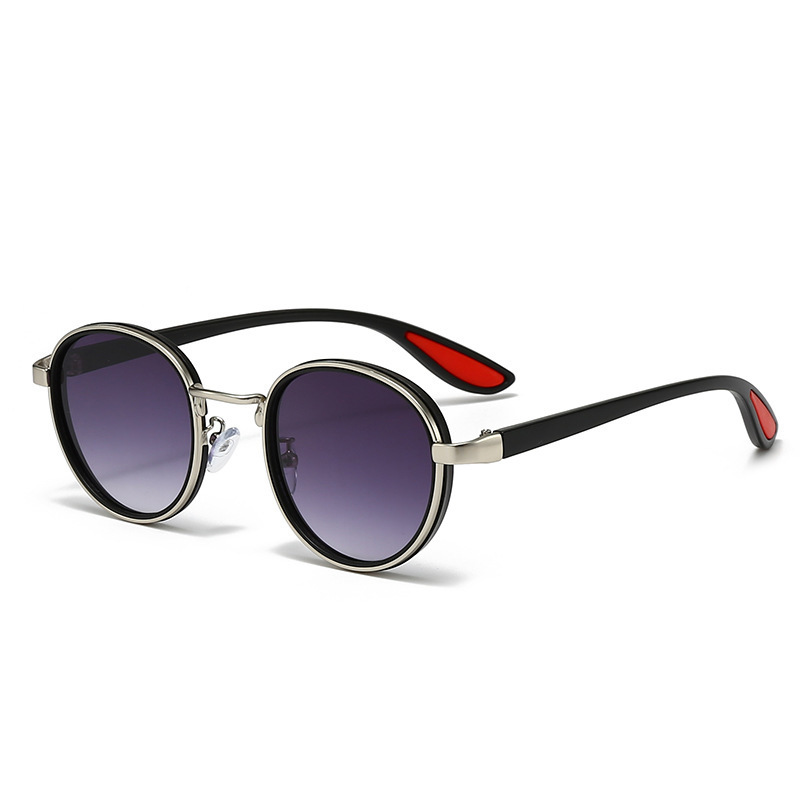 Picture of Cross-Border Retro Casual Gold-Rimmed Round Sunglasses Internet Celebrity Same Style Personalized Hip-Hop Street Style Sunglasses for Men