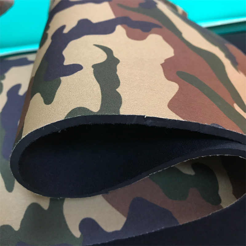 New camouflage printing diving material SBR composite fabric neoprene bag cup cover sporting goods protective fabric