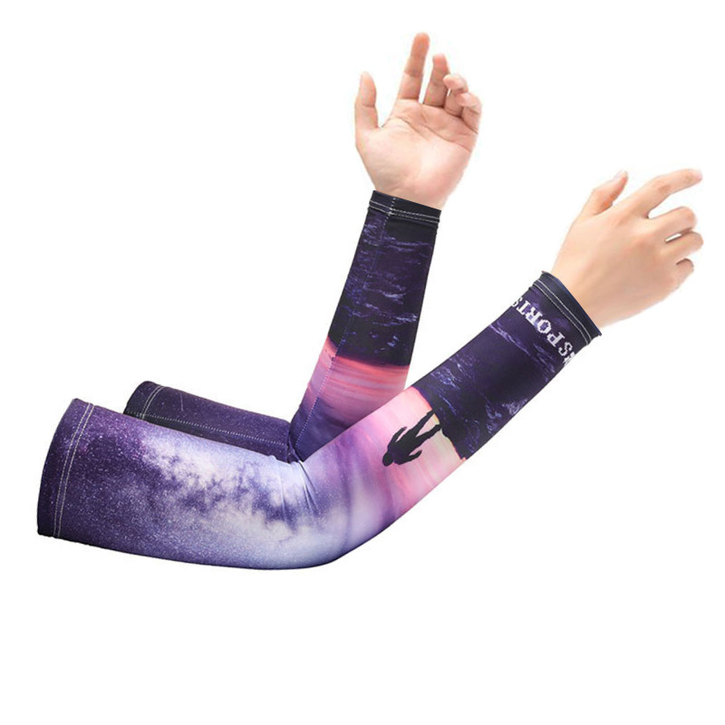 Picture of Outdoor Sun Protection Sleeves, Ice Sleeves, Transfer Printing, Beach Cycling, Driving, Fishing and Driving, Ice Silk Sleeves for Men and Women