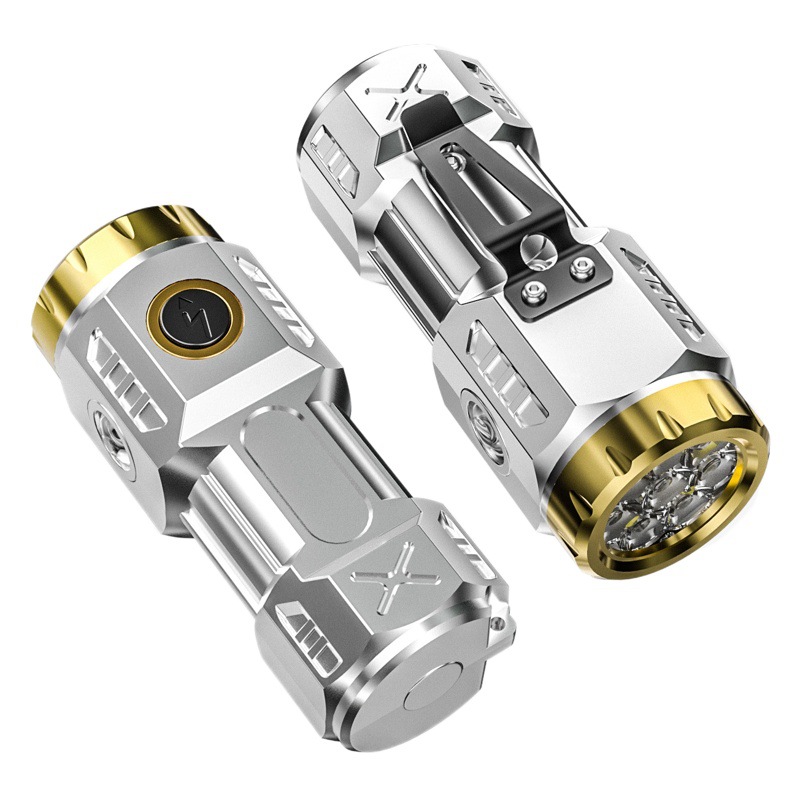 New white laser light super bright home rechargeable outdoor portable long-shot flashlight eight-eye small monster flashlight