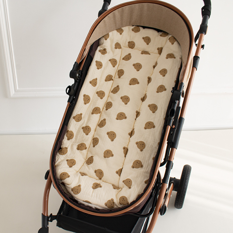 Picture of Autumn and Winter Crib Pea Velvet Comfortable Gauze Mattress Baby Mattress Children's Cotton Cushion Bed