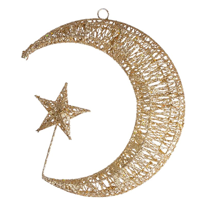 Iron Stars and Moons Christmas Decorations Hotel Shopping Mall Window Decoration Scene Decoration Christmas Decoration Supplies