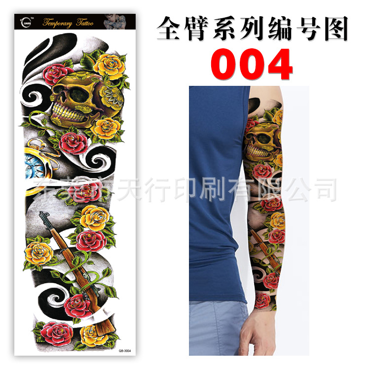 Picture of Manufacturer in Stock Wholesale Full Arm Tattoo Stickers Arm Waterproof Tattoo Stickers Popular Tattoo Decals Arm Horror Tattoo Stickers