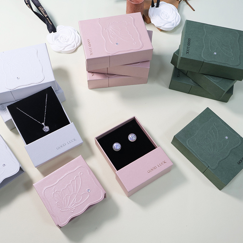 in stock New Diamond Lucky Drafting Jewelry Box Jewelry Display Box Jewelry Storage Gift Box Earrings Necklace Box