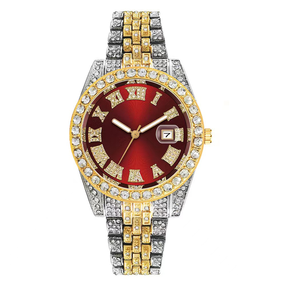 Picture of Cross-Border Hot New Product Full Diamond Roman Scale Calendar Fashion Women's Watch Women's Watch Quartz Watch Manufacturer Ready Stock