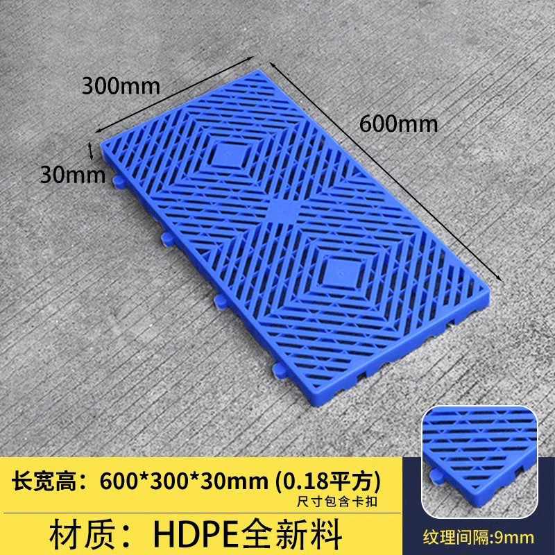 Picture of Rectangular Plastic Pads Can Be Spliced into Moisture-Proof Boards, Plastic Pallets, Storage Mats, Warehouse Boards, and Trays, Specifically for Breeding and Storage