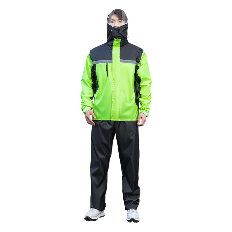 Outdoor Hiking Full-body Anti-rainstorm Split Raincoat Rain Pants suit Men's Electric Motorcycle Riding Thickened Raincoat Women's