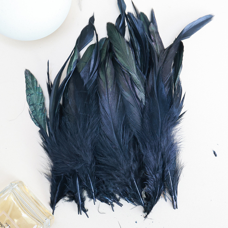 Picture of in stock 50 6-8 inch natural purple swimming feather chicken feather diy handmade accessories shooting props clothing accessories