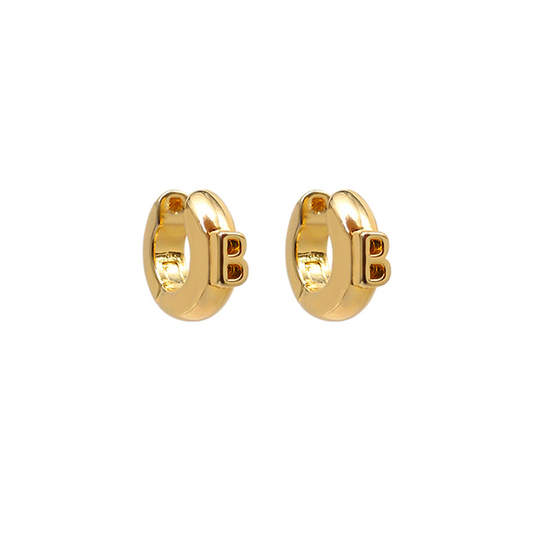 Picture of European and American B Letter Earrings 2020 New European and American Style Earrings Simple Small Cold Earrings Earrings for Women