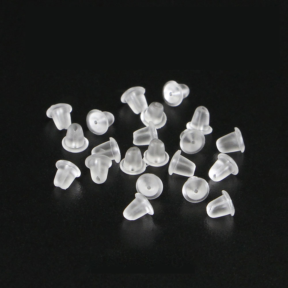 Picture of 10000 px/pack wholesale plastic earring plugs earplugs silicone earplugs jewelry plum blossom earplugs diy earrings accessories