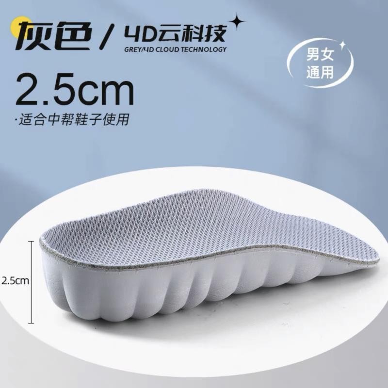 Picture of Inner heightening insole half pad eva breathable comfortable invisible heightening pad heel shock absorption can be cut wholesale distribution
