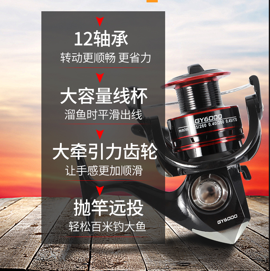 Picture of Fishing Wheel Fishing Wheel Sea Rod Wheel Fishing Wheel Full Metal Cup Spinning Wheel Luya Wheel Metal Wheel Fishing Wheel