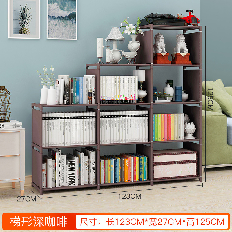 Picture of Bookcase trapezoidal bookshelf multi-layer combination bookcase shelf children student bookshelf classroom locker storage bookshelf