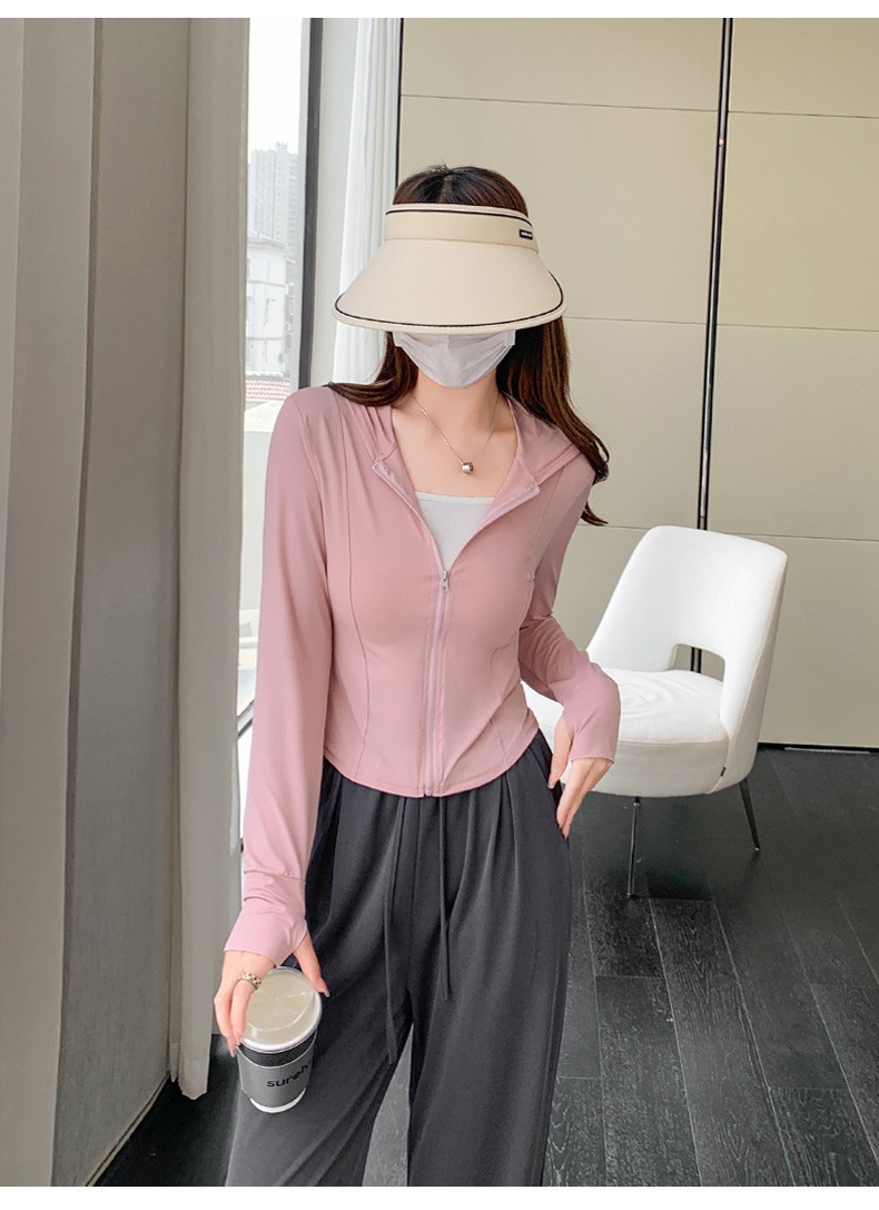 Picture of Women's Summer Original Yarn Slim Fit Ice Silk Cool Breathable Anti-UV Anti-Yoga Sun Clothes Sports Jacket for Women