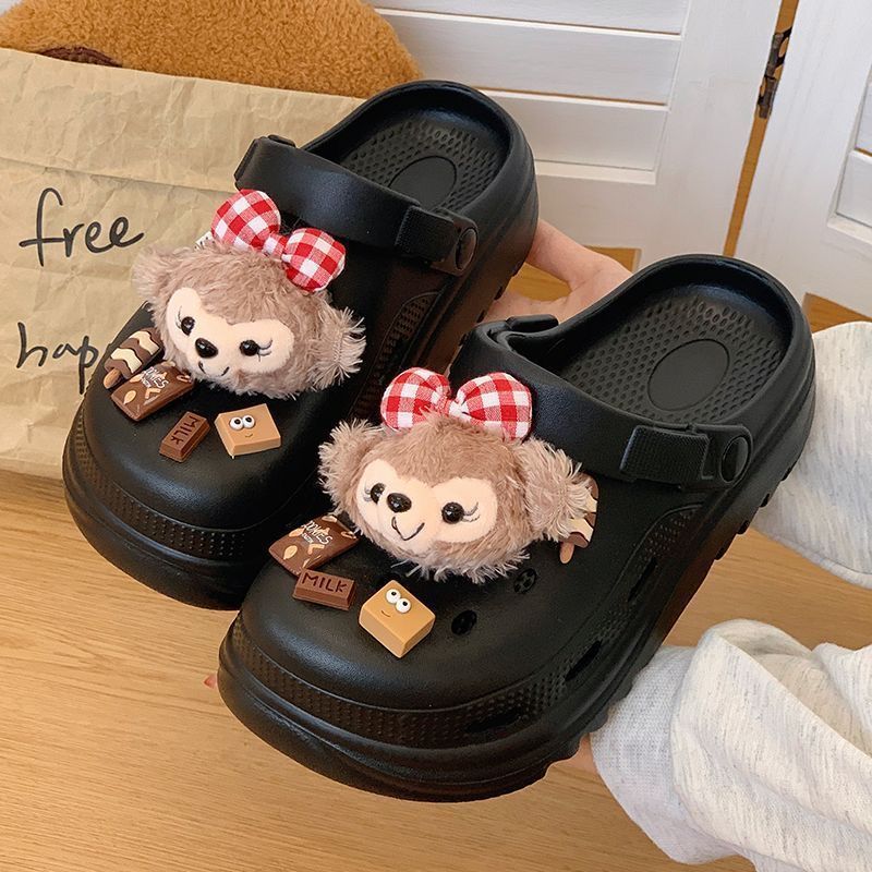 Wasteland Style Wind Tunnel Clogs Trendy Cute Closed-Toe Shirley Rose Thick-Soled Soft-Soled Sandals Casual Beach Closed-Toe Sandals