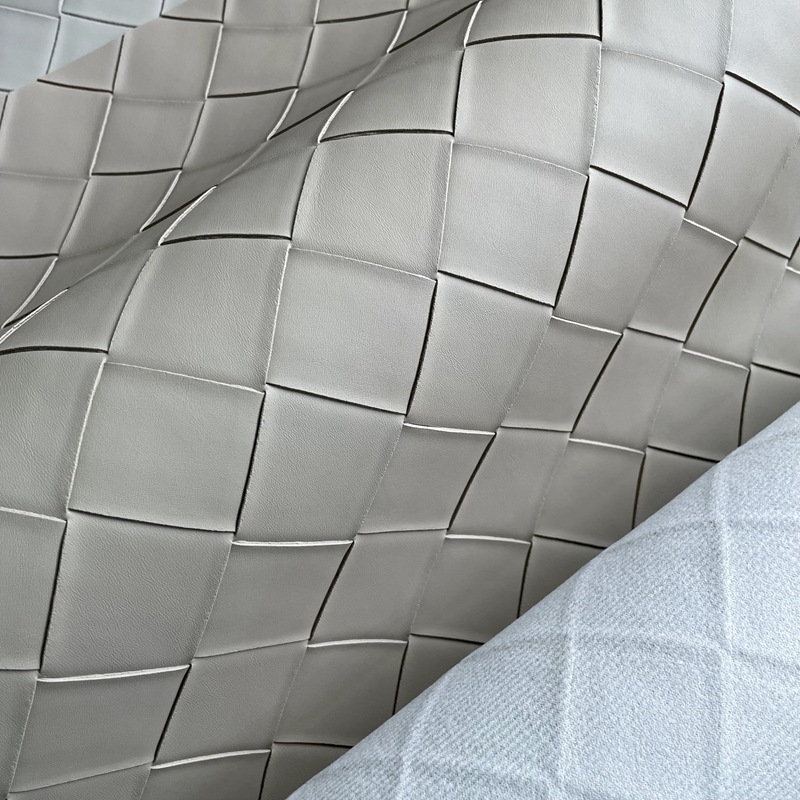 Dafang Plaid PVC Leather Bag Garment Fabric Wanjin Woven Plaid PVC Leather Plaid Texture