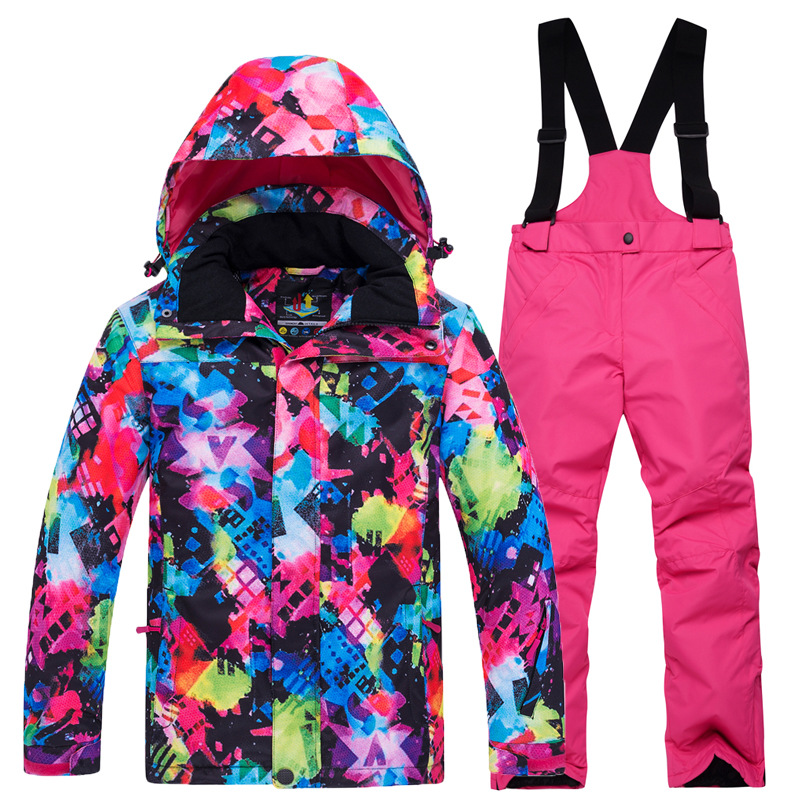 Picture of New Children's Ski Suit suit Boys' and Girls' Outdoor Thickened Warm Ski Two-Piece Set