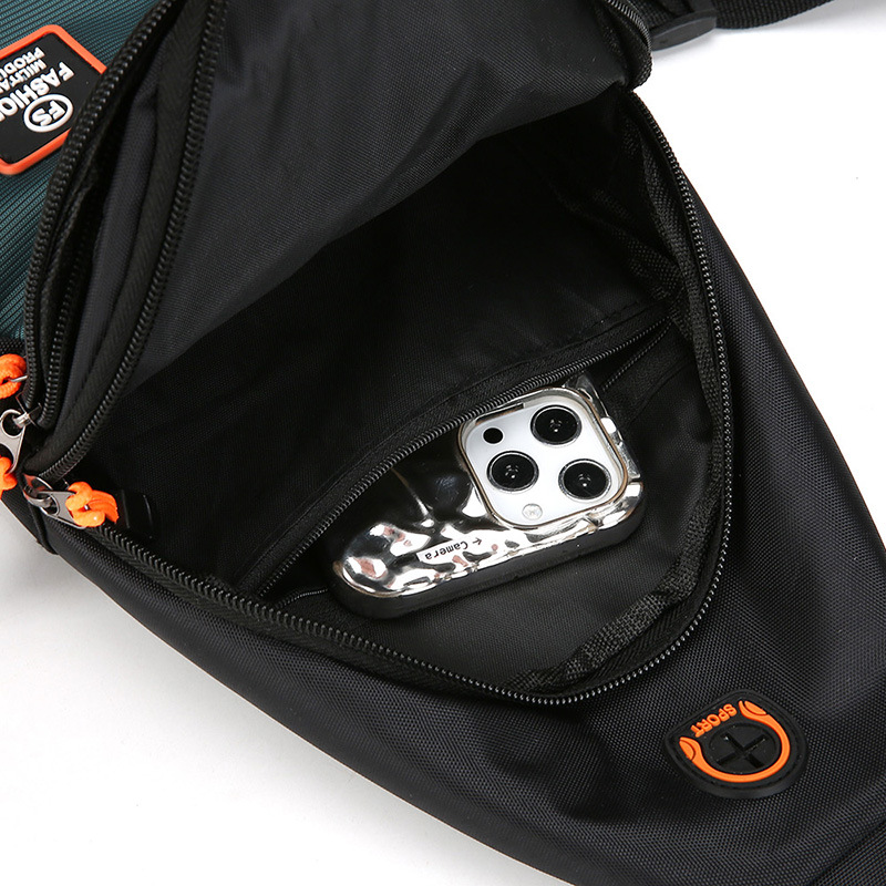 Picture of Large Capacity Men's Chest Bag Korean Style Oxford Cloth Shoulder Crossbody Bag Multi-Functional Small Backpack Outdoor Sports Chest Bag