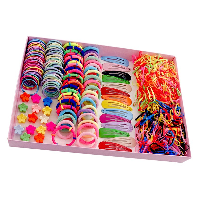 Children's Headwear Hairpin Hairpin Combination Set Gift Box Baby's Hairband Girls' Side Clip Hair Accessories Girls' Princess Hair Rope