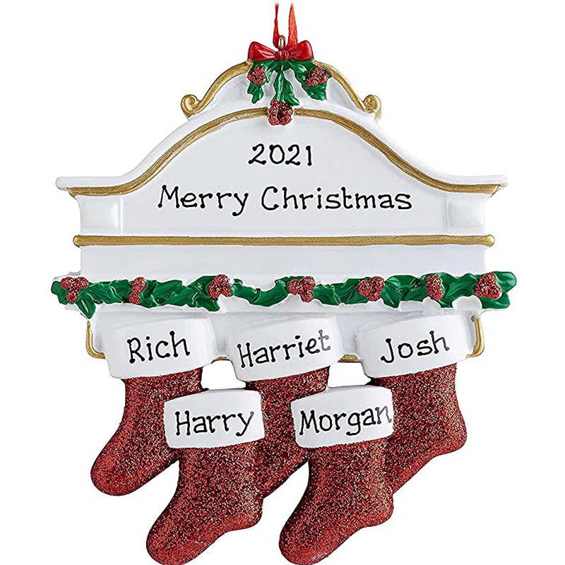 Picture of Christmas Reindeer Family Cute Home Pendant Christmas Elk Family Christmas Holiday Name Pendant