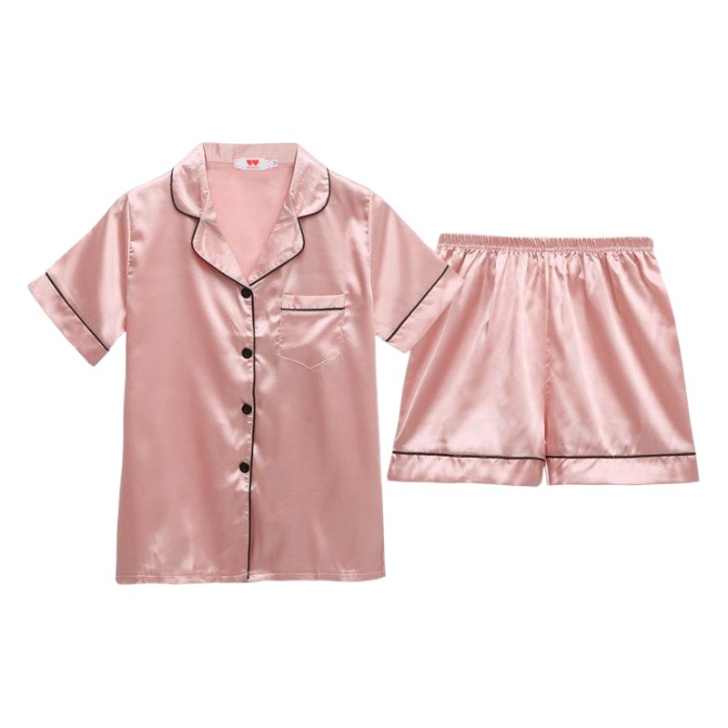 Pajamas Set Women's Summer Ice Silk Short-sleeved Thin Loose Plus Size Fat Girl's Imitation Silk Home Clothes Two-piece Suit