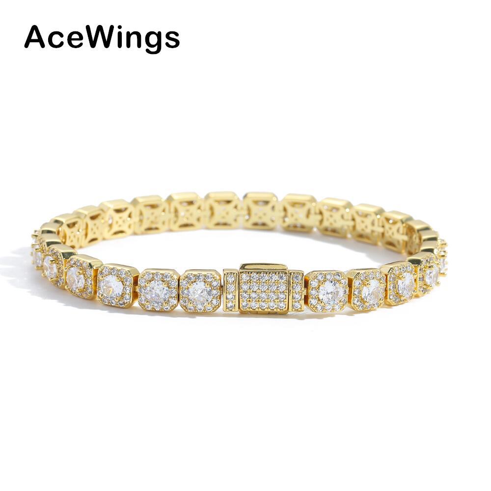 European and American Hip Hop Bracelet Box Buckle 7MM Candy Flip Bracelet HipHopBlingChain Men's Bracelet