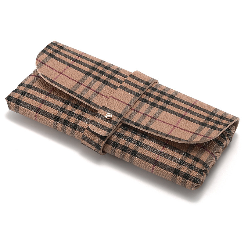 Picture of Glasses case black leather glasses case PVC nail buckle soft bag sunglasses case sunglasses case printable LOGO batch