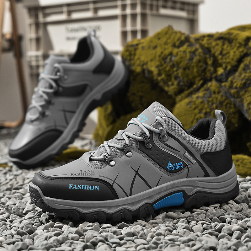 Hiking Shoes Men's Shoes Spring New Breathable Construction Site Work Non-Slip Wear-Resistant Sports Casual Work Shoes Labor Protection Shoes for Men