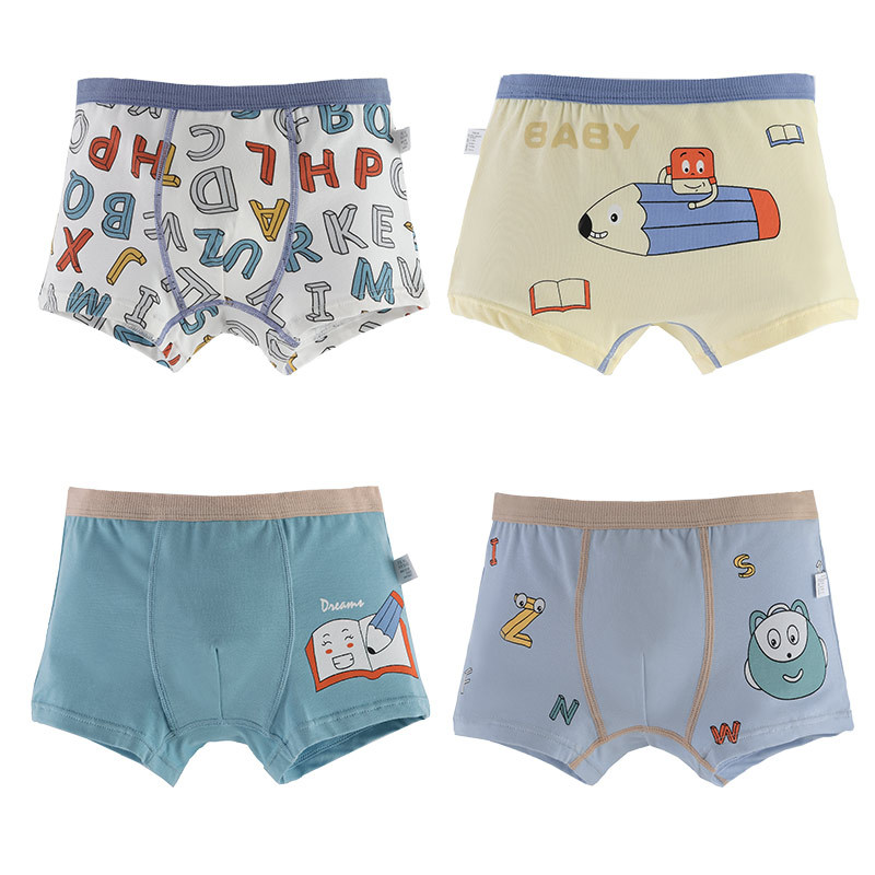 Picture of Children's Underwear Men's Boxer Cotton Big Children's Wholesale Student Shorts Boys a Cartoon Children's Four Corners