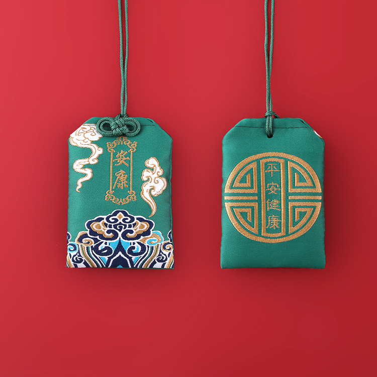 Picture of New Year's Blessing Bag Car Sachet Sachet Safe Blessing Bag Royal Shou Lotus Bag Carry-on Children's Neck Sachet Bag