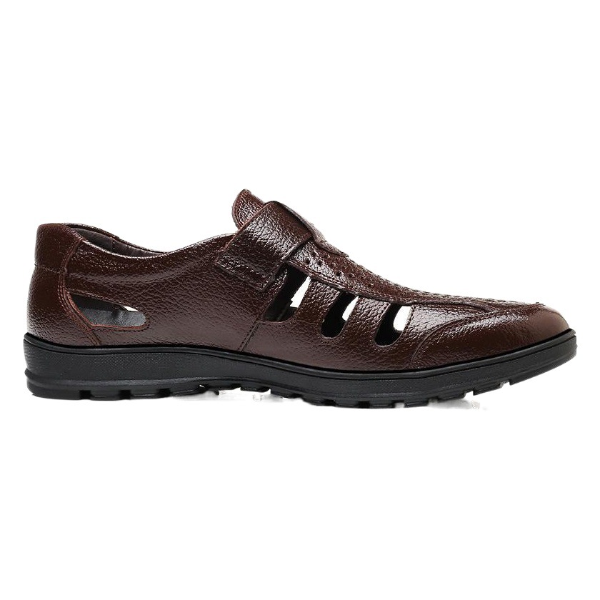 Leather Shoes Men's Shoes Summer Hollow Breathable Leather Sandals Men's Business Formal Wear Korean Style Trendy Black Casual Shoes