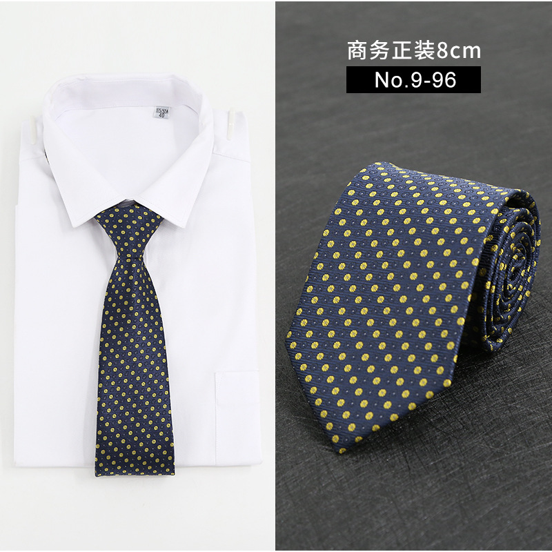 Picture of New Style Tie Men's Formal Business Casual Simple Style Solid Color Striped Arrow-Shaped Tie Manufacturer Ready Stock Wholesale