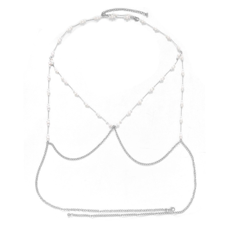 Picture of European and American Cross-Border New Pearl Body Chain Fashionable Clavicle Chain Ins Accessible Luxury Style Pearl Hot High-End Chest Chain