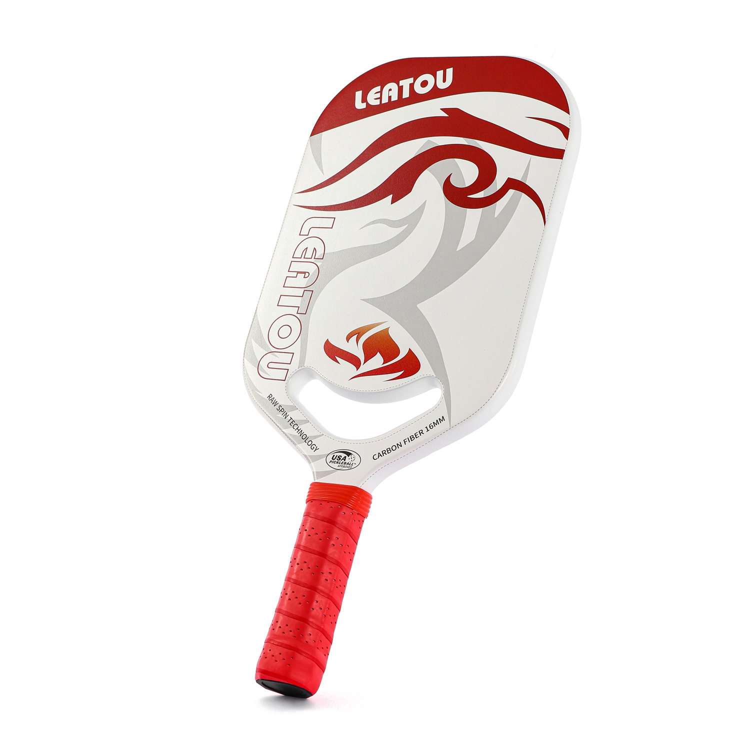 LEATOU Pickleball Racket Hot Press Molded T700 Frosted Carbon Fiber Smiley Face Integrated Molded Pickleball
