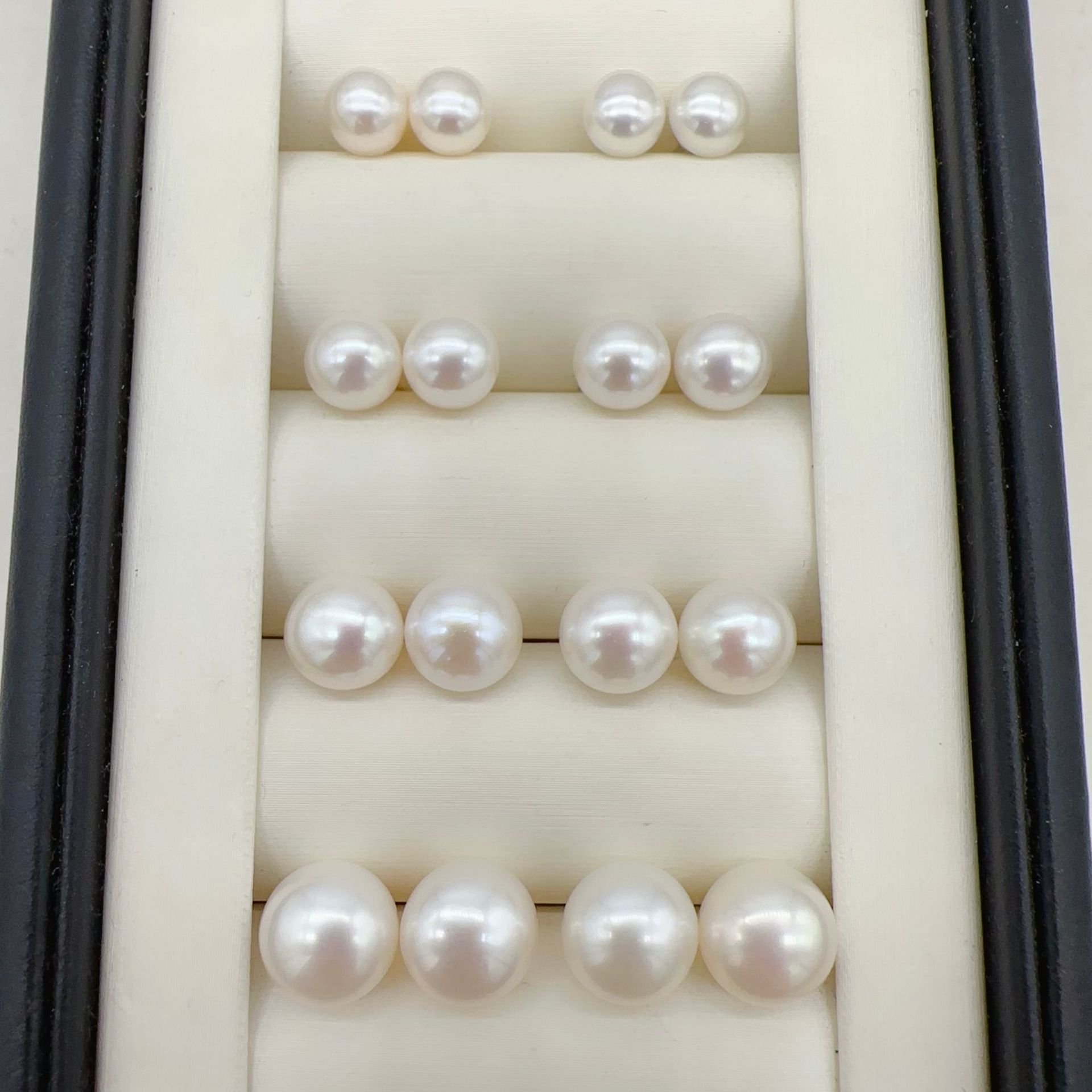 Zhuji 5A natural freshwater pearl earrings female S925 sterling silver earrings full flawless pearl earrings wholesale