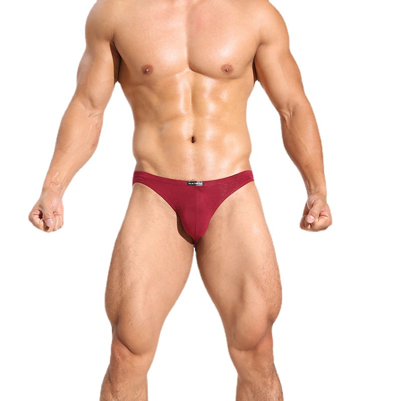 Picture of Source Factory Goods Modal Men's Briefs Pure Color Low-Waist Boys' Sexy U-Convex Men's Underwear Cross-Border Wholesale