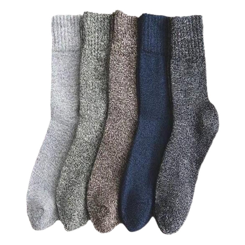 Autumn and winter men's socks men's parallel rabbit fur socks Japanese and Korean College casual men's mid-calf socks