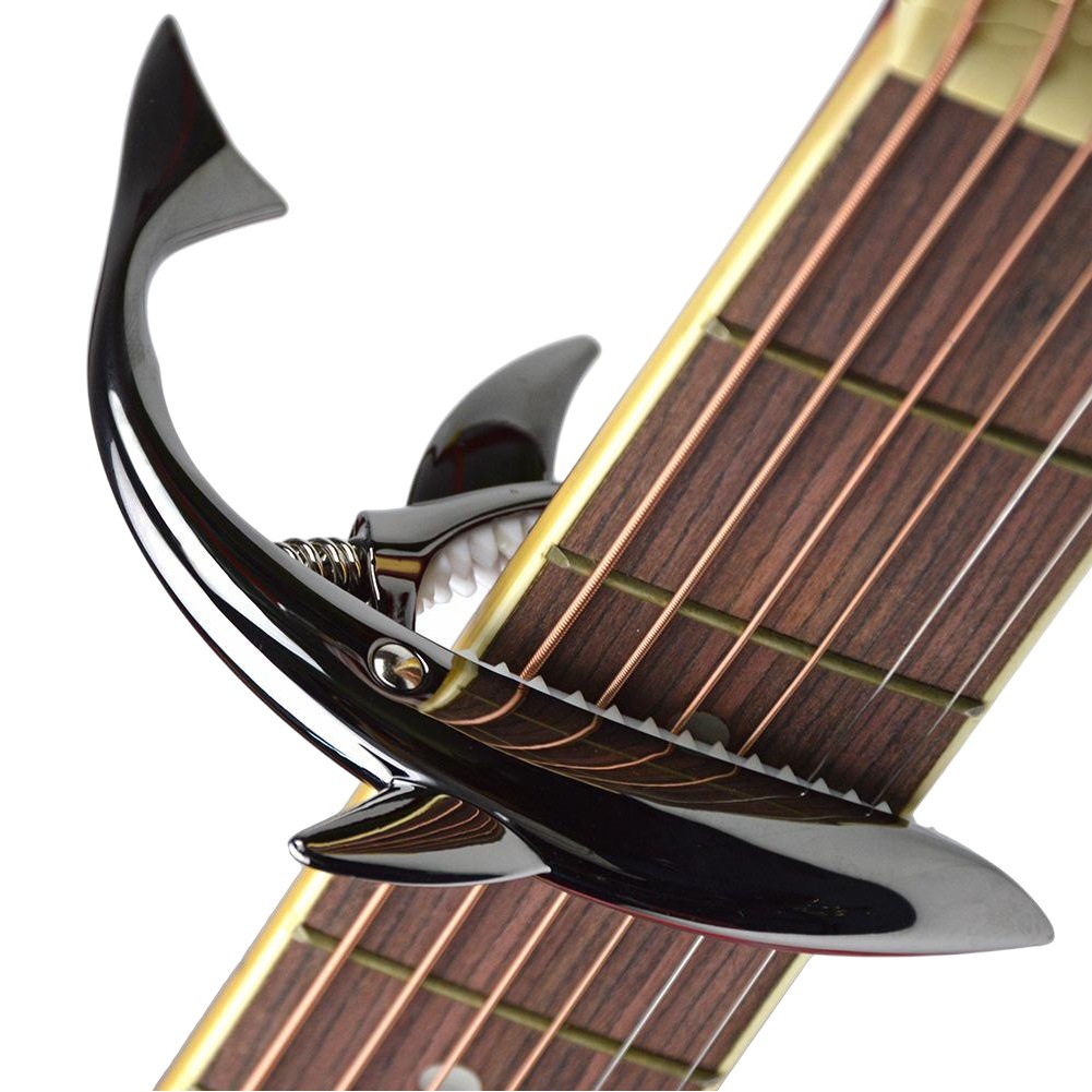 Factory wholesale folk guitar varo clip personality shark varo clip zinc alloy electric wood guitar varo tuning clip