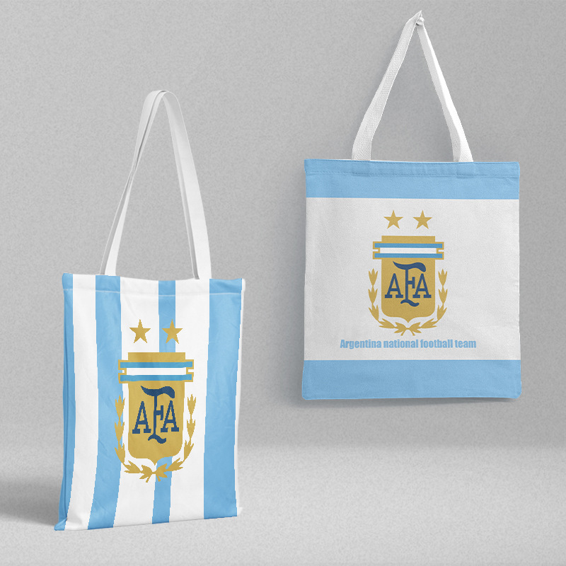 Picture of Spanish football team canvas bag length 39 width 36CM football World Cup handbag gift bag large capacity
