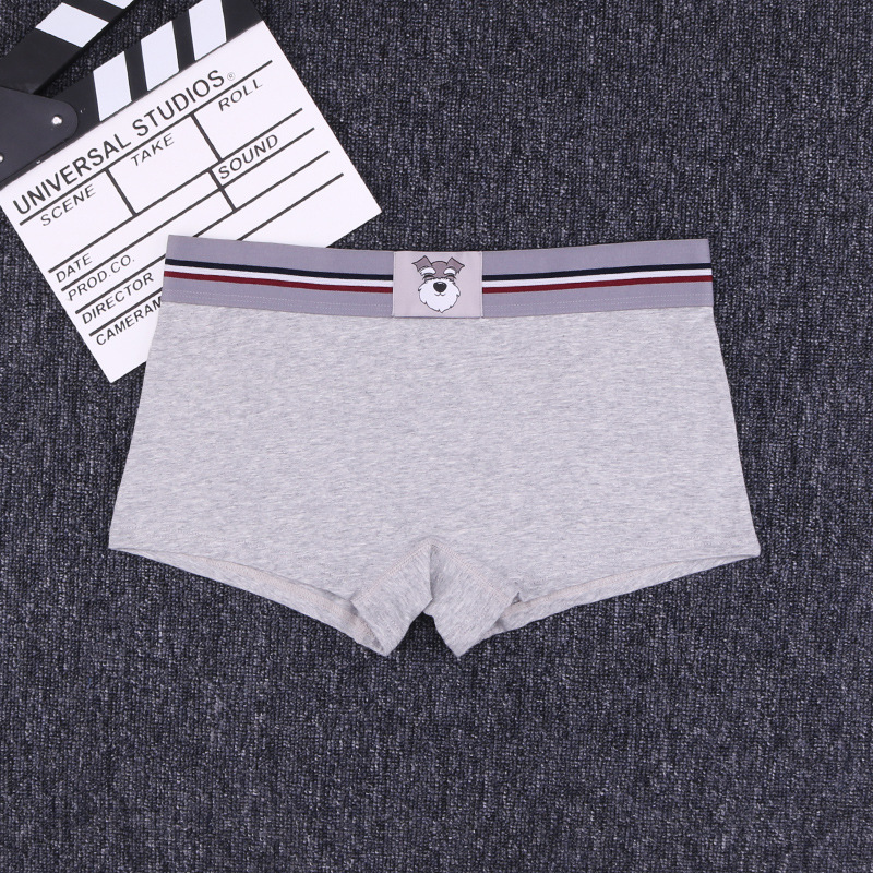 Picture of Women's Underwear Boxer Briefs Solid Color Cotton Underwear Japanese Cartoon Cute Wide Edge Unisex Style Youth