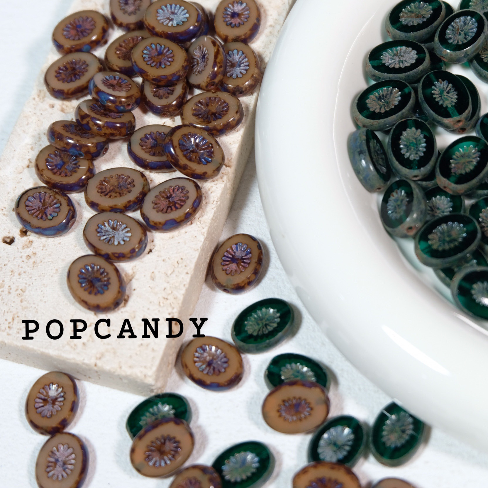 Czech glaze vintage bracelet necklace jewelry accessories loose beads DIY handmade earrings earrings pendant accessories decoration