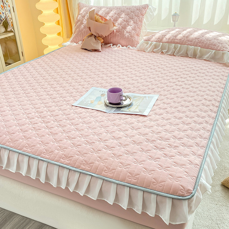 Picture of Class A Thickened Bed Cover Padded One-piece Bed Cover Nantong Hotel Simmons Mattress Protective Cover All-inclusive Non-slip Bed Sheet
