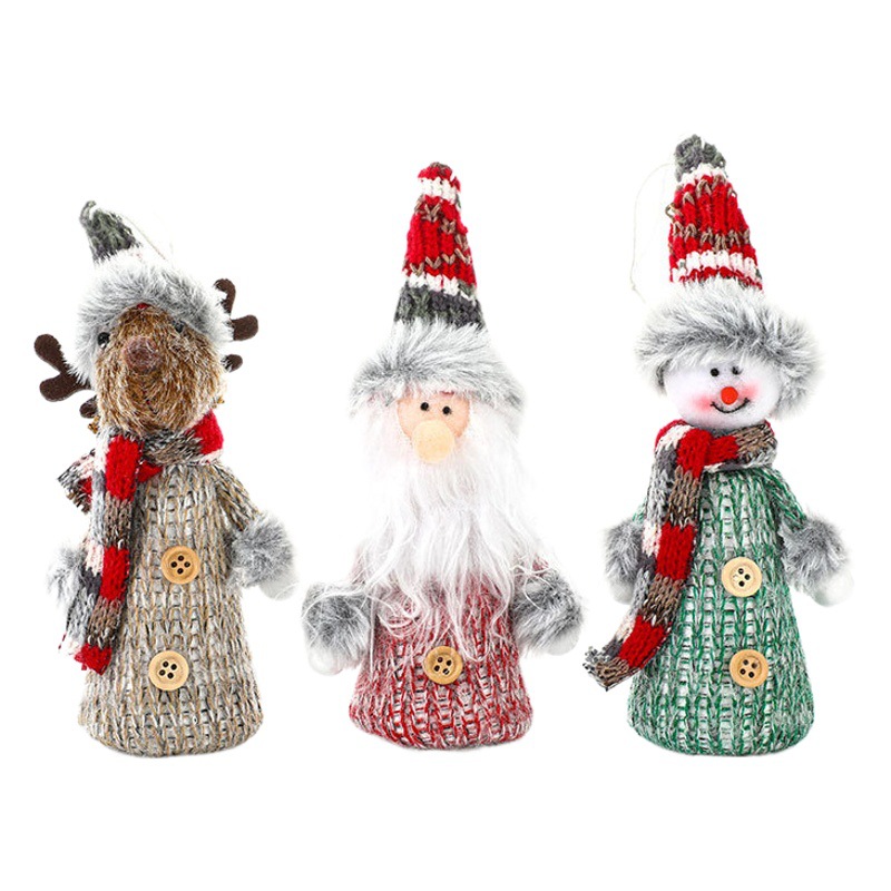 Cross-border New Christmas Foam Fleece Doll Pendant Ornaments Decorations Christmas Tree Accessories Hanging Ornaments Small Gifts