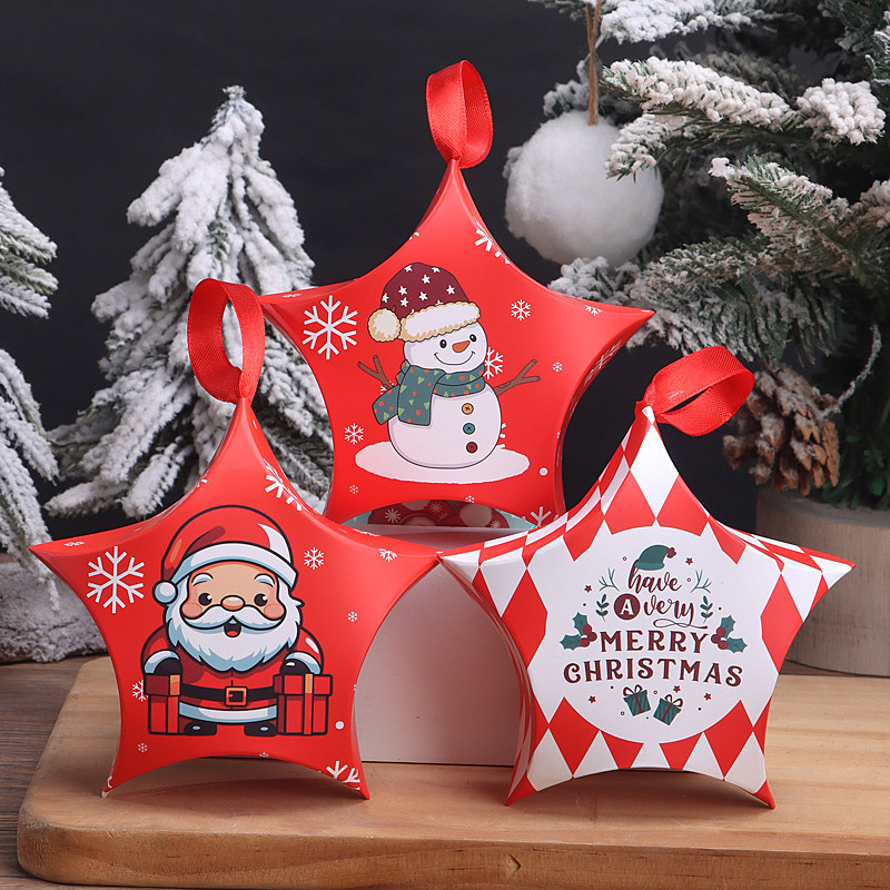 Christmas Star Candy Chocolate Packing Box Gift Gift Decoration Packaging Box Cookie Box Hand Gift